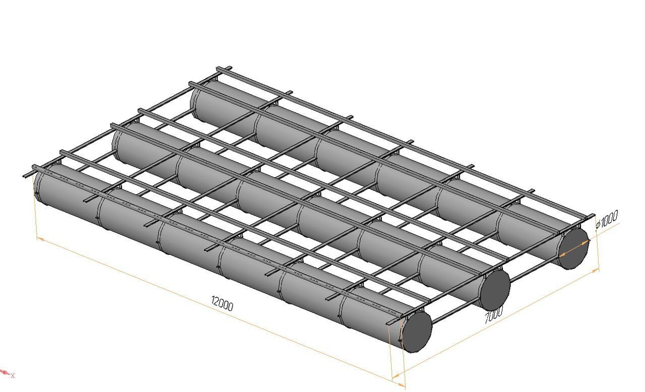 Понтон из металлических труб чертеж - 86 фото